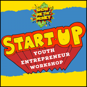 A bold logo in blue, red and yellow that looks like the word "Start-Up" coming forward. 