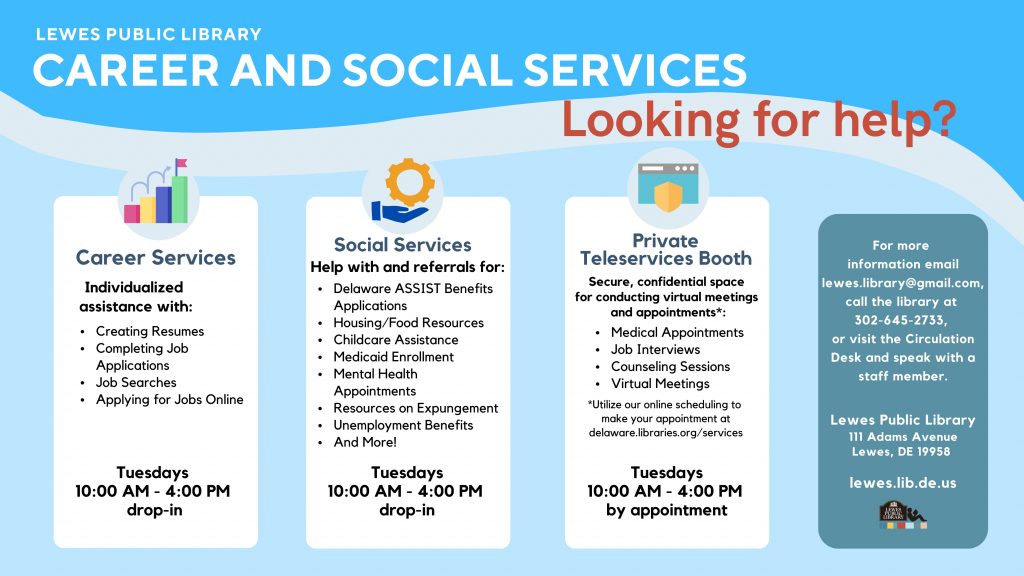 Image listing the services offered as well as day and hours provided