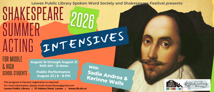 Shakespeare Summer Intensives 2026 from August 10th through August 23rd